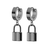Black Lock Earrings
